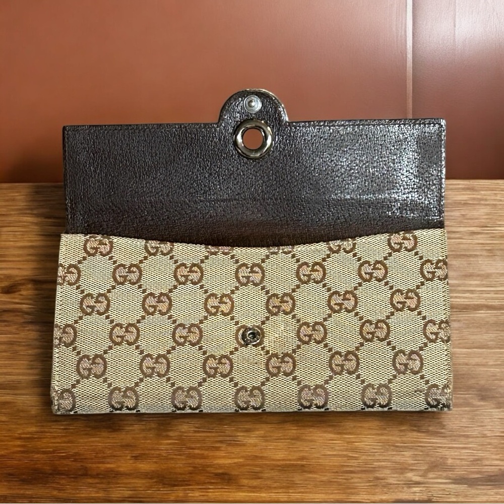 GUCCI Monogram Eclipse Continental Wallet Off White GUC - Picture 2 of 15